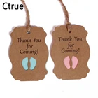 50 шт., ярлыки из крафт-бумаги для девочек