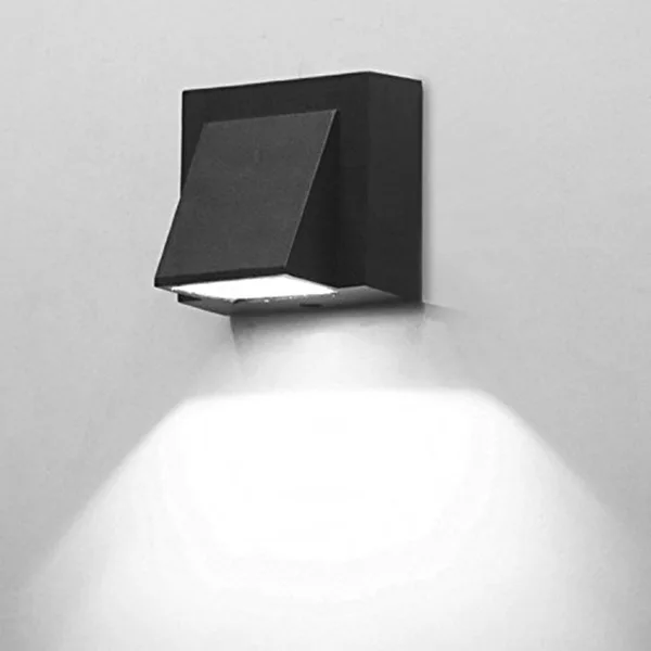 Brand New 3W LED Outdoor Exterior Wall Step Down Light Fixture Lamp Black Finish Warm White | Освещение