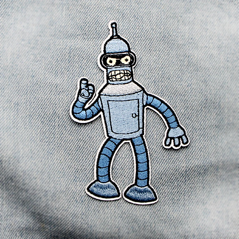 Futurama мультфильм аппликационные заплатки Сделай Сам Железный на обуви джинсы сумка рубашка одежда Джерси аксессуары наклейки вышитые значки E0564