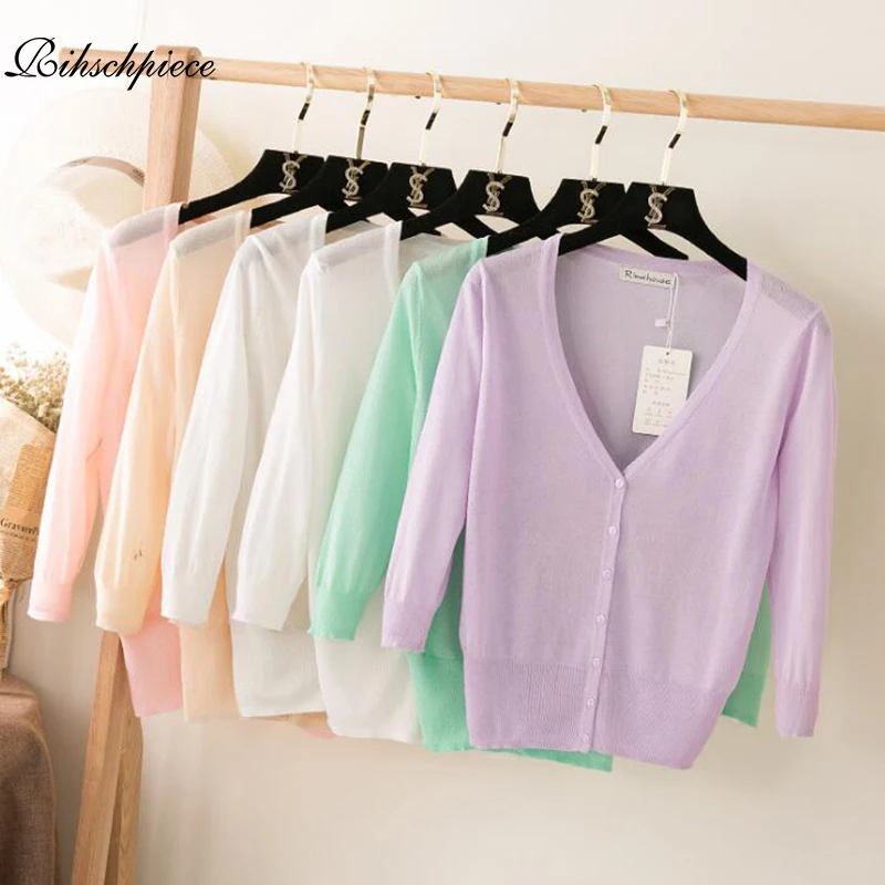 Rihschpiece 2018 летний вязаный свитер женский кардиган оверсайз кардиганы осенние
