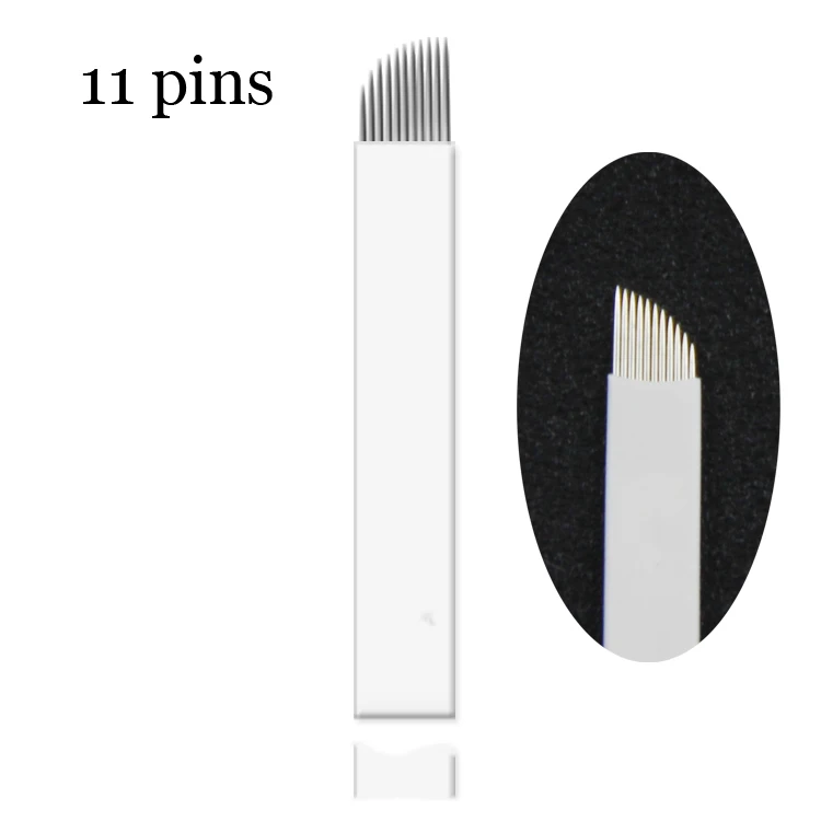 50 шт. иглы для микроблейдинга 11 штырьков|microblading needles pins|microblading needlesneedle microblading |