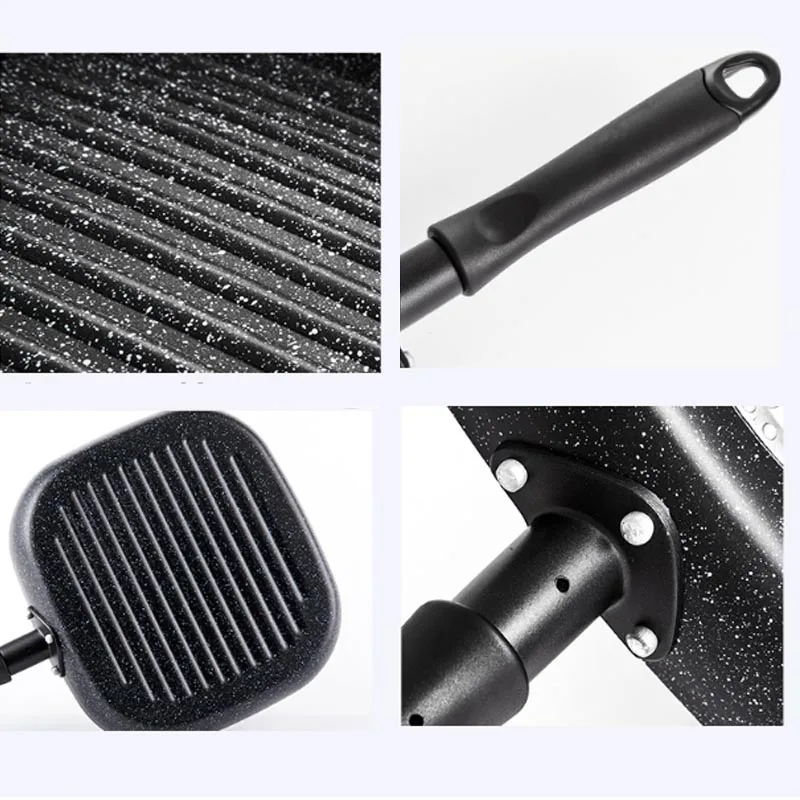 

2018 Burning Pan Frying Omelet Fried Eggs Square Pan Aluminum Non-Stick Frying Pan Two Colors Available Cookware 8