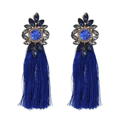 50560-BU JURAN Oorbellen серьги с кисточками для женщин Материал Pendientes Boho свадебные серьги ручной работы длинные висячие серьги Ювелирные изделия Подарки - Окраска металла: 50560-BU
