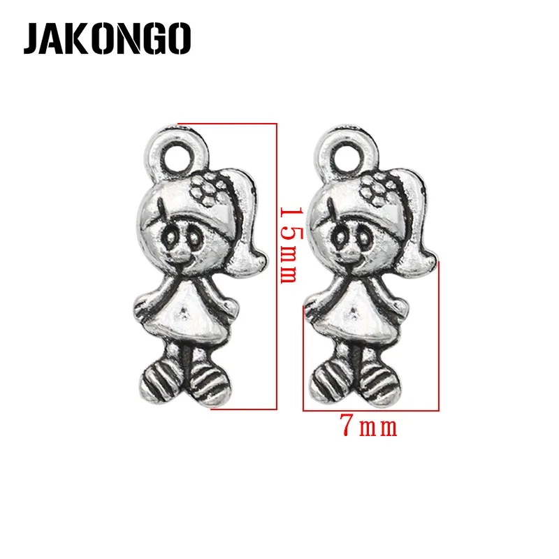 JAKONGO 20 шт. оптовая продажа античное серебряное покрытие подвески искусственные