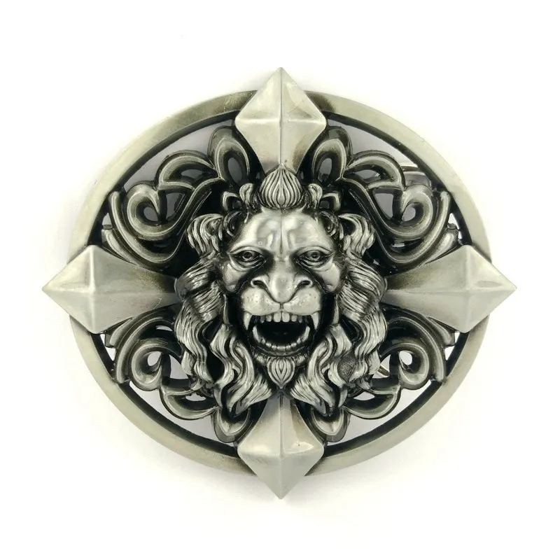 Ремень мужской из искусственной кожи пояс в стиле панк рок с большой пряжкой