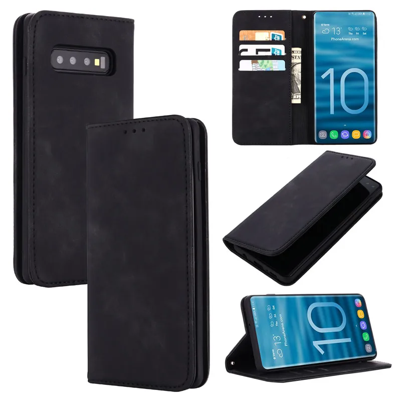 Для Samsung Galaxy S8 S9 S10 плюс S10E G973 G970 G975 G955 G950 корпус Роскошный кожаный чехол книжка
