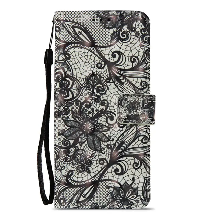 Black Lace Модные чехлы для samsung Galaxy A8 S9 S8 Plus S7 Edge J330 J530 J730 A520 чехол с медведем бабочкой пони курантами из искусственной кожи E03Z - Цвет: Black Lace