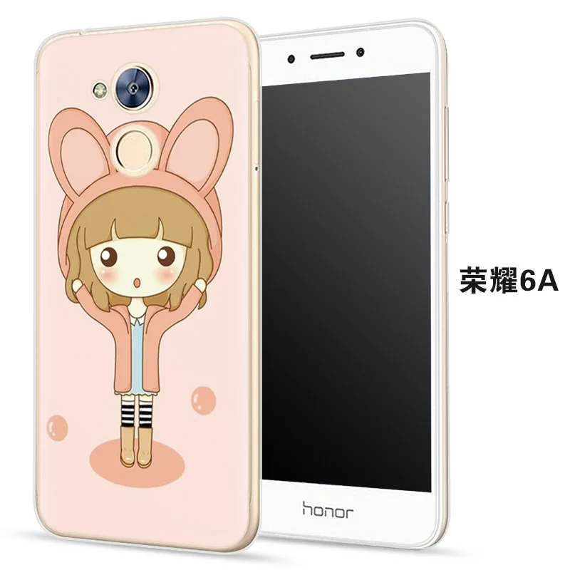 Чехол для huawei honor 6A силиконовый чехол телефона Прозрачный |