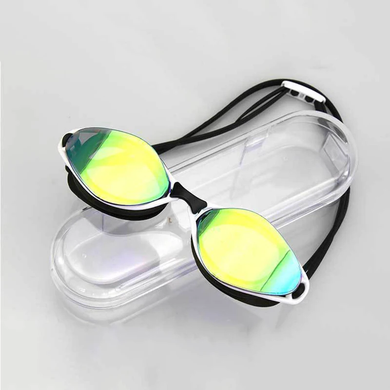 Профессиональные мужские и женские очки для плавания цветные соревнований с