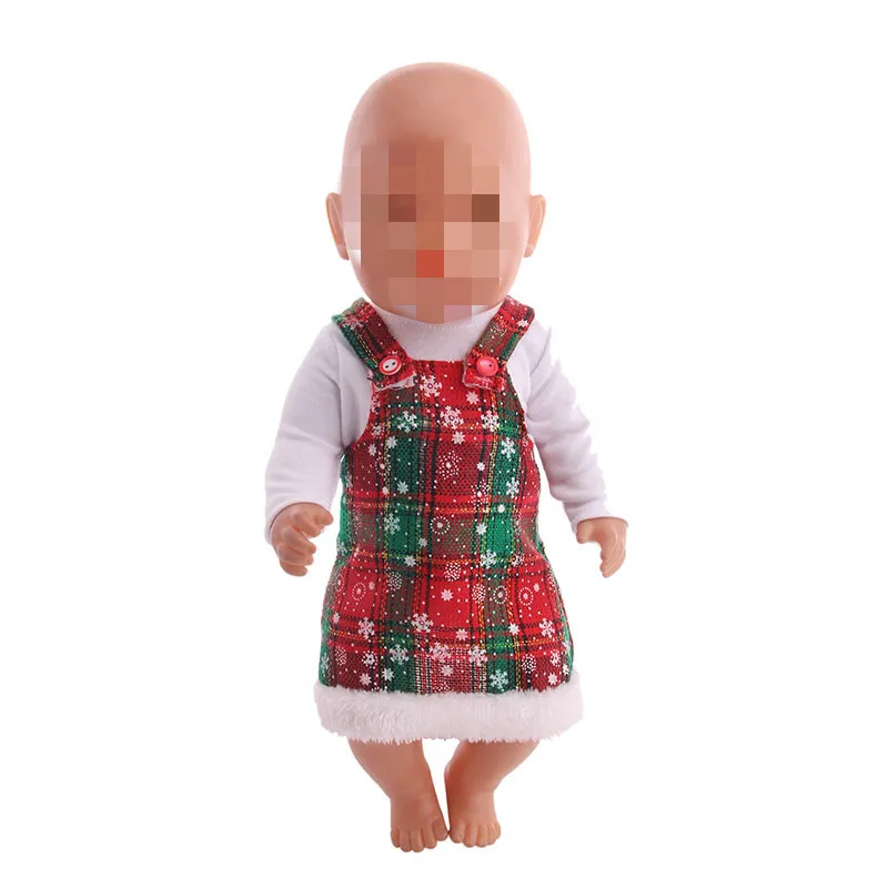 LUCKDOLL7 кукла рождественское платье подходит 18 дюймов Американский 43 см детская кукла одежда аксессуары, игрушки для девочек, поколение, подарок на день рождения