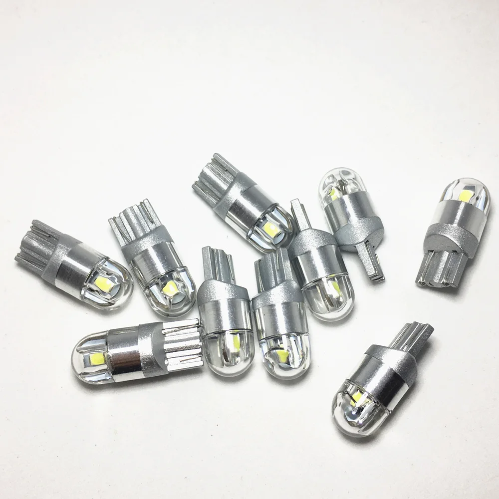 50 шт. W5W T10 светодиодный автомобильный фонарь 3030 SMD габаритные огни 192 501 задняя