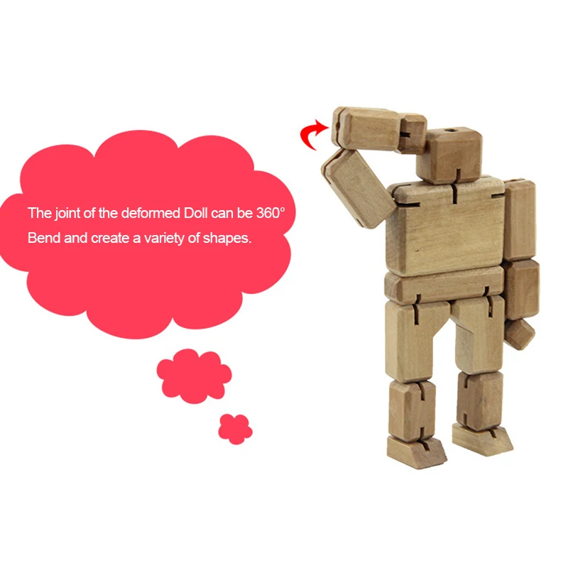 Новый Тип Деревянный робот-трансформер головоломка граффити магические кубики