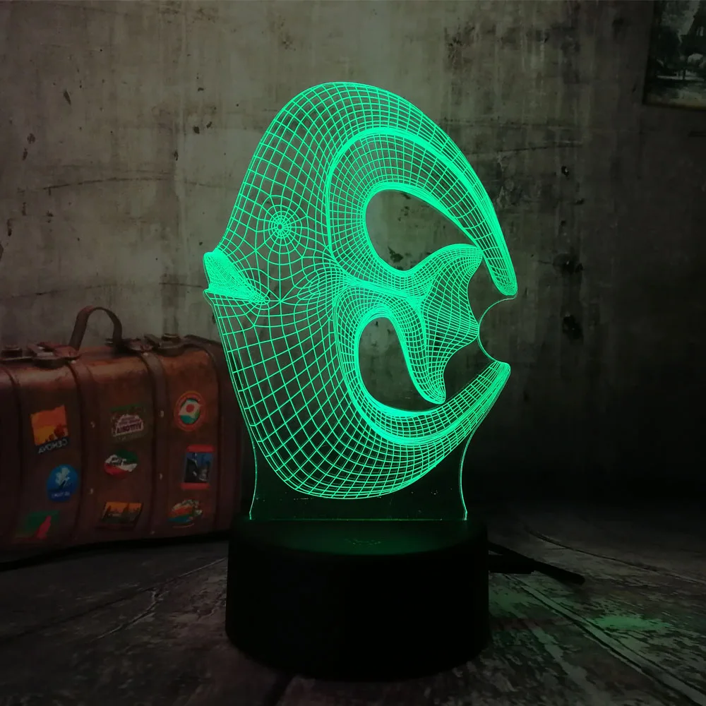 3D Коралловая рыба ночник светодиодный спальный стол настроение спальня