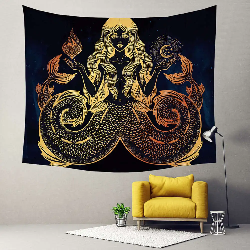 Декоративная Мандала Фэнтези настенный гобелен богемный макраме настенное