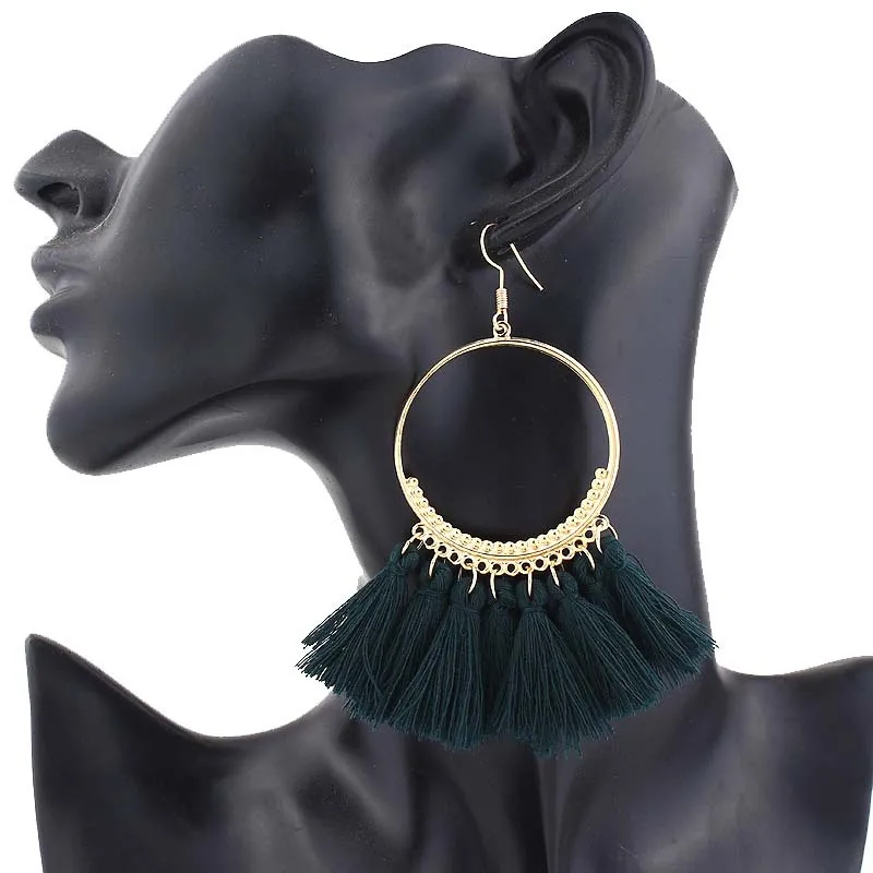 Женские богемные серьги Seblasy большие серьги-подвески золотого цвета ювелирные