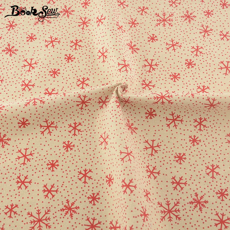 Домашний текстиль booksew хлопковая льняная ткань снежный цветок стиль швейный