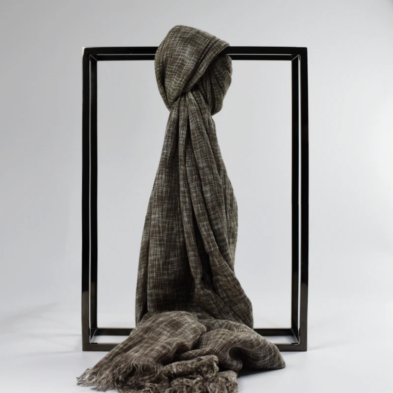 Весенний хлопковый шарф 2018 брендовый однотонный для мужчин джинсовые синие