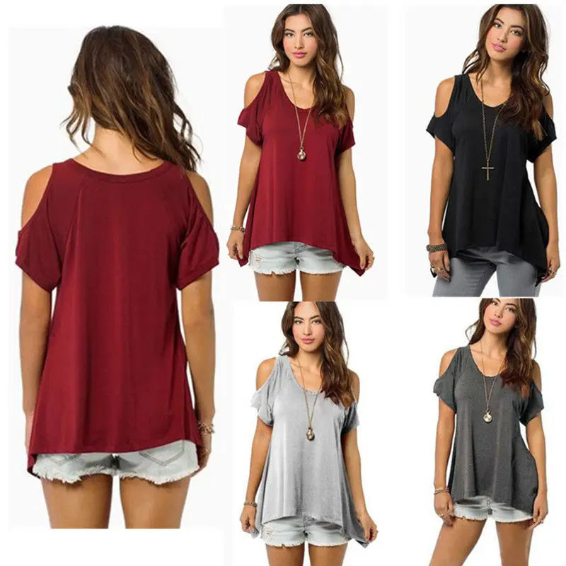 Женская футболка с рыбьим хвостом летняя большого размера открытыми плечами|cheap