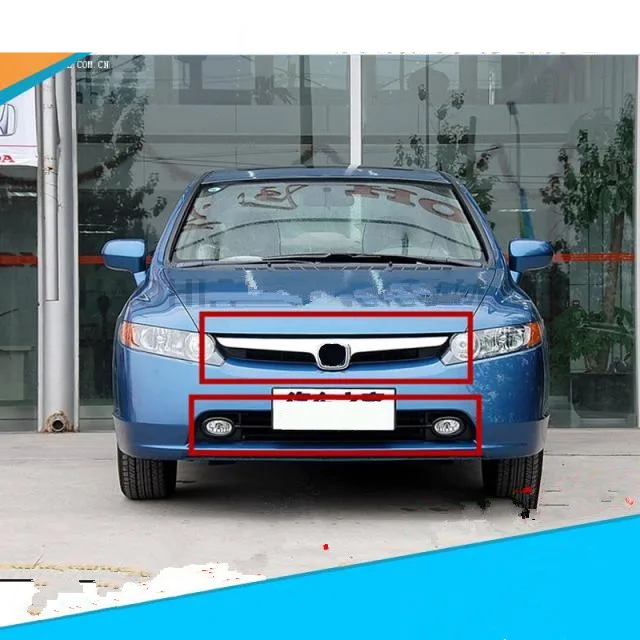Передний бампер для Honda Civic гоночные грили 2006 2007 2008 DA013|racing grill|front grill honda civicgrille civic |
