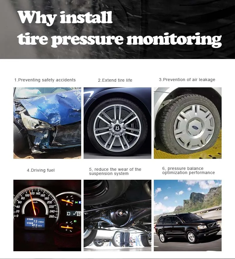 USB TPMS система контроля давления в шинах Android монитор давления в шинах Беспроводная передача 4 внутренний для большинства транспортных средств TPMS
