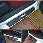 Для Kia Carens углеродное волокно виниловая Накладка на пороги автомобиля защитная наклейка на автомобиль 4 шт.