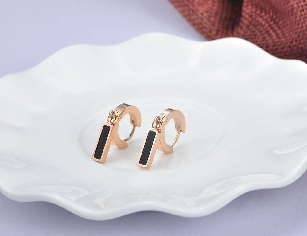 Женские серьги кольца из титановой стали цвета розового золота|hoop earrings for women|fashion