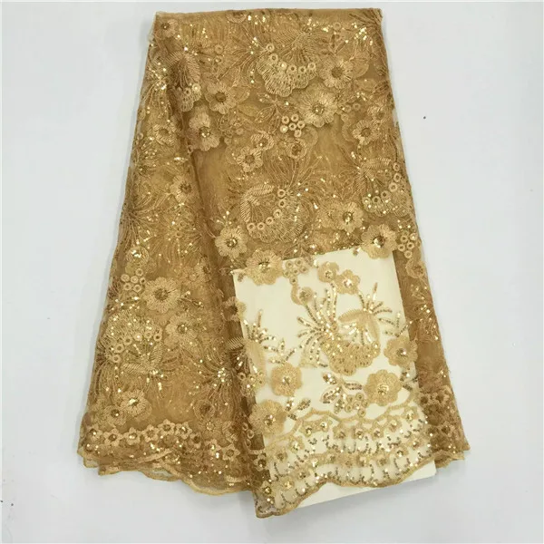 Африканский тюль кружевная ткань с блестками Королевский синий/желтый/Fushia/белый