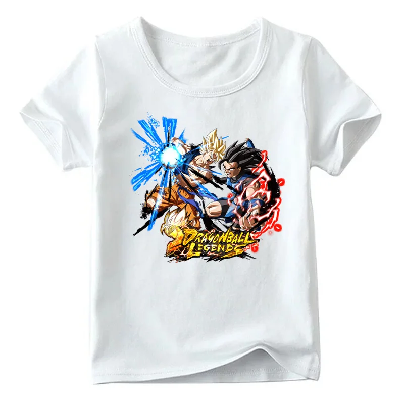 2019 Anime Dragon Ball Z Character Print Children Tshirt Boys and Girls Summer Short Sleeve Tops Kids Casual T-shirt HKP5201 | Детская