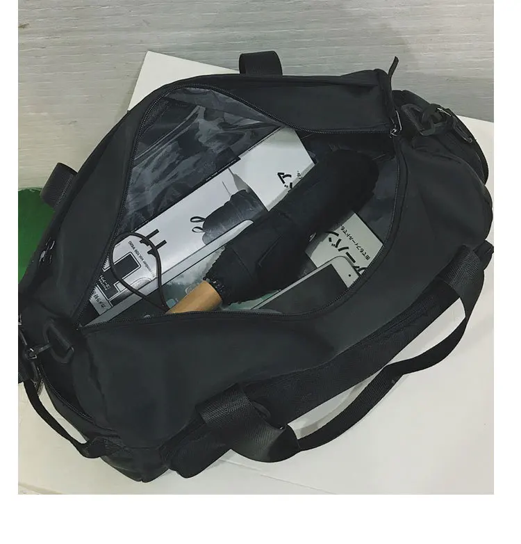 Женская сумка розового и черного цвета брендовая модная женская спортивная для