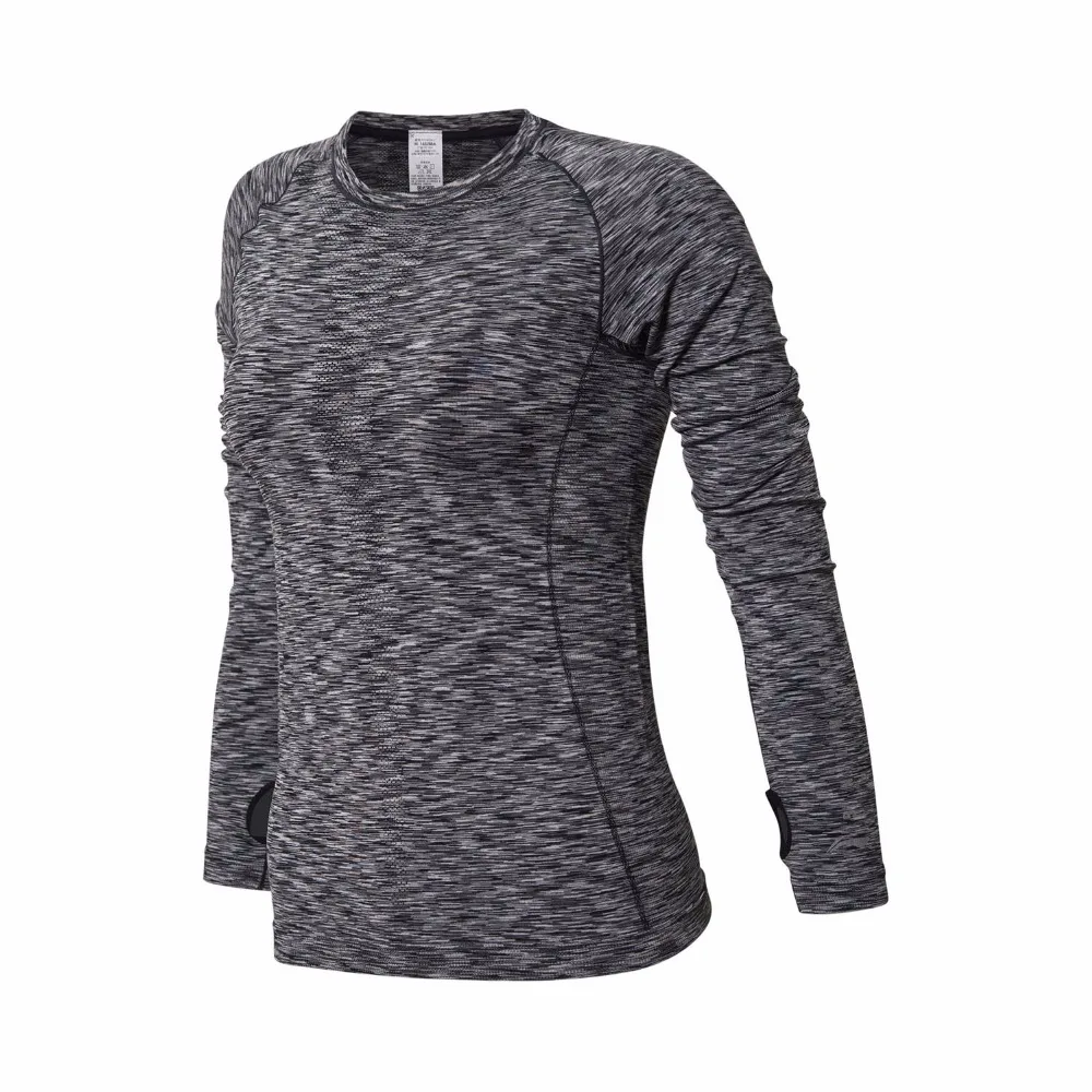 Женская футболка для бега Li Ning с длинным рукавом бесшовная тонкая подкладка li ning