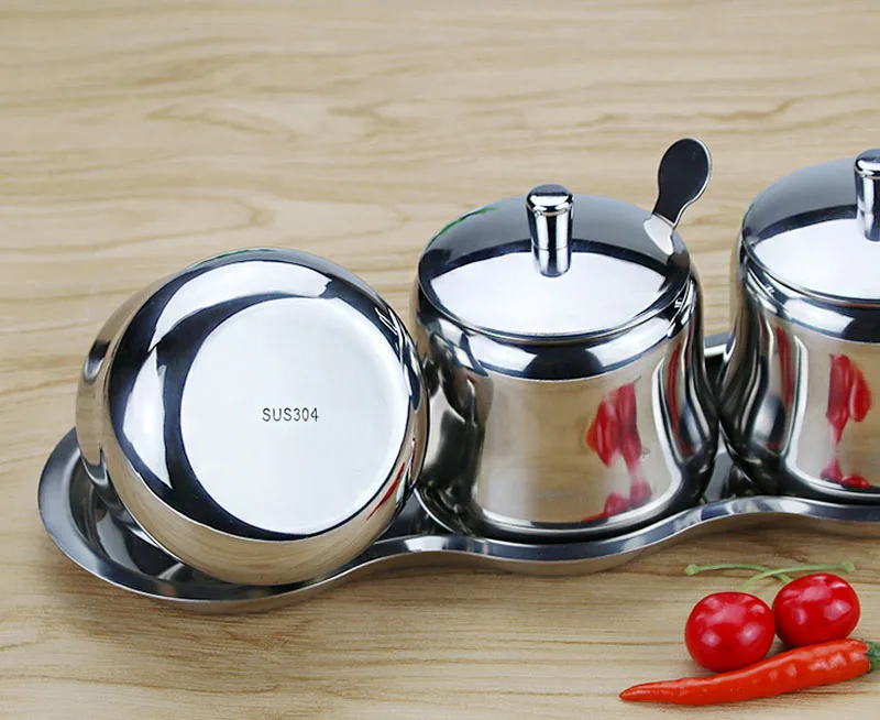 Серверные кастрюли для приправ и сахара из нержавеющей стали 304 | Дом сад