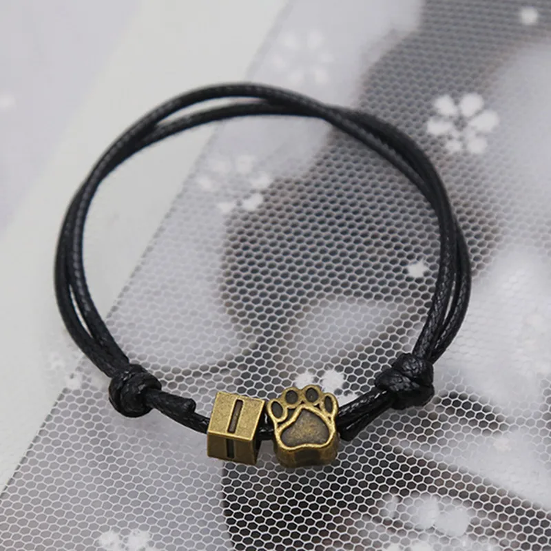 2019 винтажное Латунное письмо браслет Мода Мужчины и женщины A ~ Z Бронзовый
