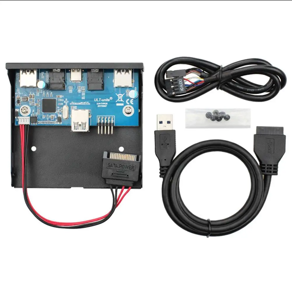 USB 3 1 2 Type C Передняя и задняя аудиопанель с интерфейсом 5 дюйма|USB-хабы| |