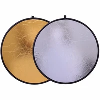 cy 2460cm factory direct sale handhold multi collapsible portable disc light reflector for photography 2in1 gold and silver