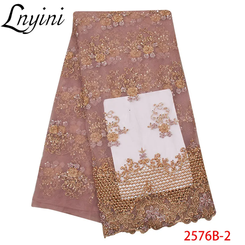 Высококачественная кружевная ткань ручной работы с бисером новый стиль