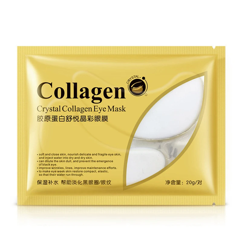 crystal collagen eye mask face gel dark circles removal fatigue patch eyes wrinkles care bioaqua | Красота и здоровье
