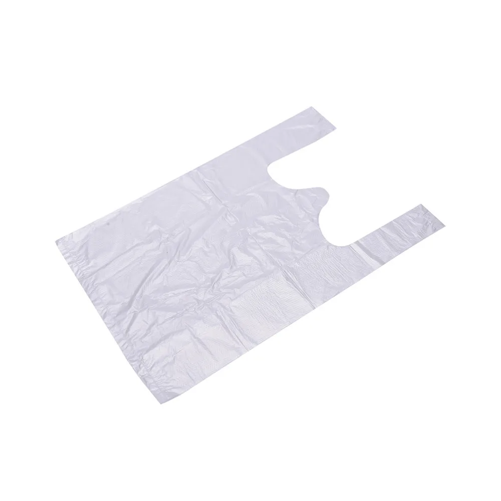 

100pcs 20*30cm Plastic Carrier Bags Transparent Bags Shopping Bag Supermarket Plastic Bags With Handle Food Packaging