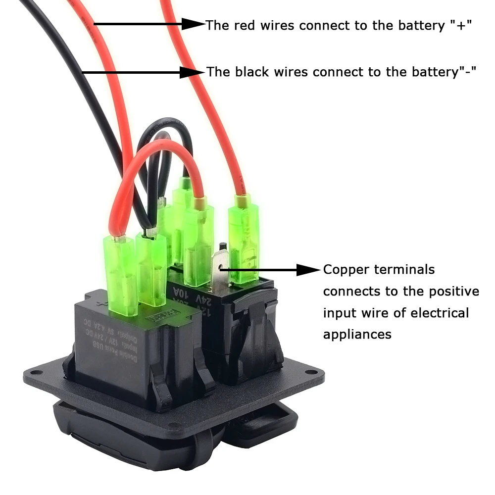 CHSKY клавишный выключатель света ВКЛ ВЫКЛ переключатель и двойной 5V 4.2A USB зарядное