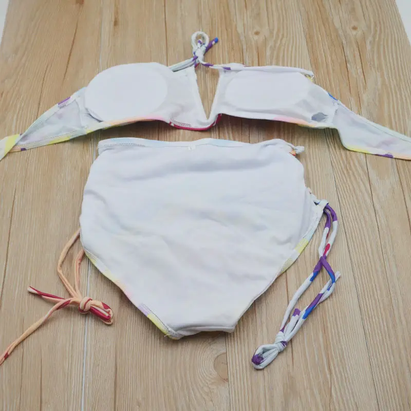 Новый сексуальный комплект бикини кружевной купальный костюм с высокой талией