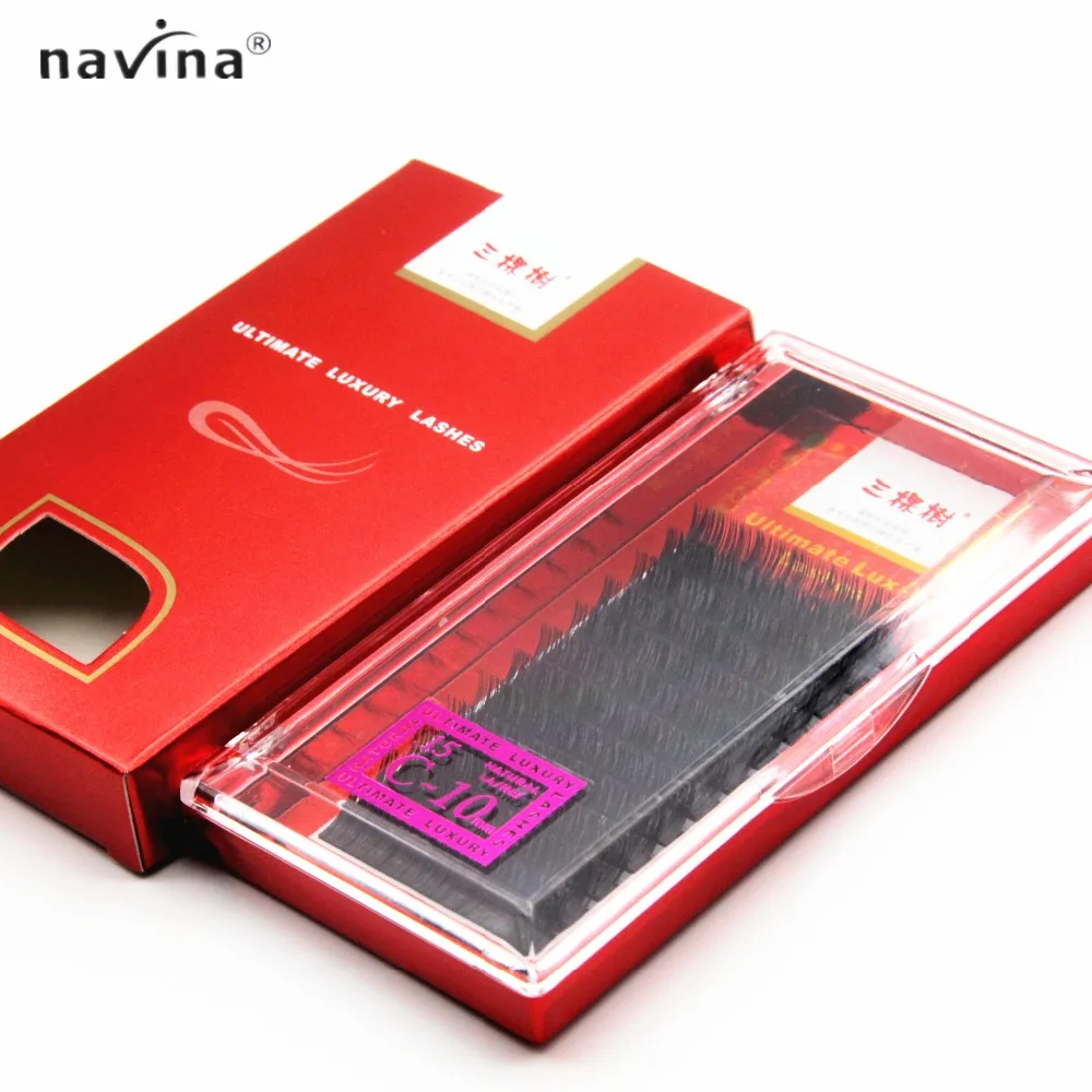 

NAVINA Red Box 0.15 JBCD Curl 12 rows per tray False Eyelash Volume Eyelash Extension Mink False Fake Lashes Extension