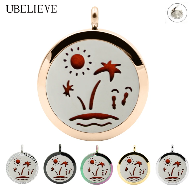 316L Нержавеющая Сталь Ювелирные изделия эфирное масло диффузор ожерелье 30 мм магнитный ароматерапия эфирное масло диффузор ожерелье