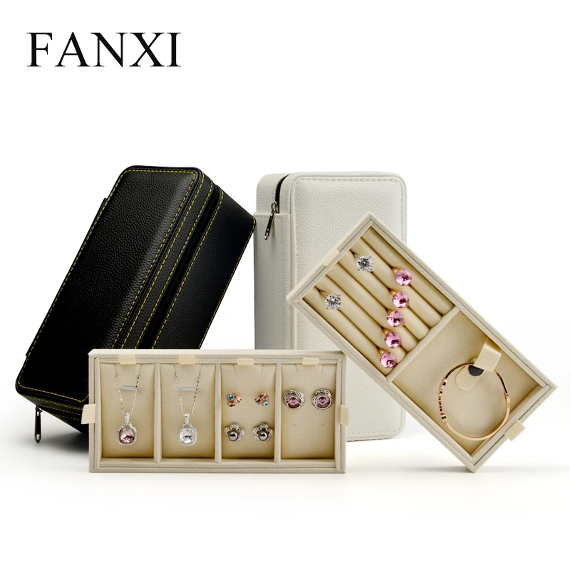 Fanxi Новинка мужской кошелек кожзам ювелирные изделия Дисплей хранения чехол с