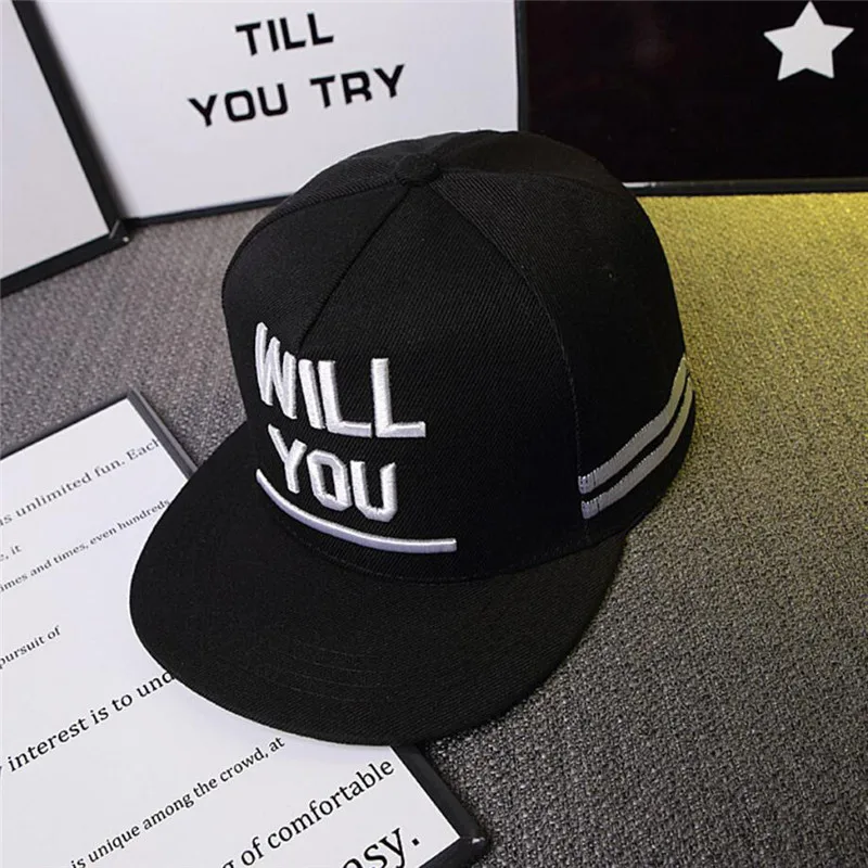 Хлопковая бейсбольная кепка с вышитыми буквами хип хоп для мужчин и женщин