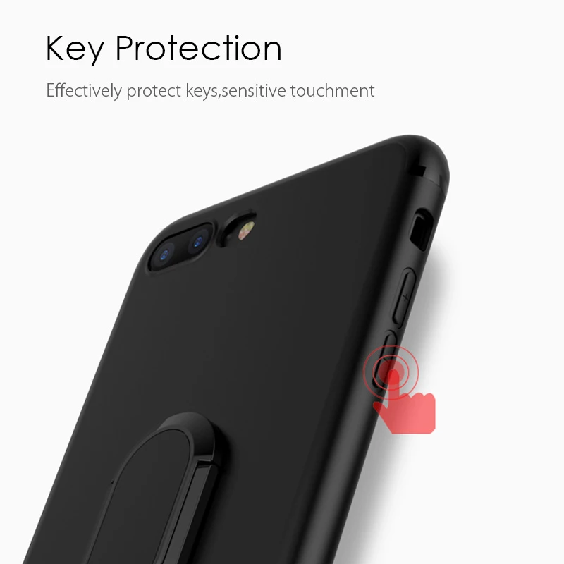 Nenuka Phone Case for iPhone 6 6S 7 8 X XS XR MAX Car Holder Stand Magnetic Bracket Finger Ring TPU + PC Back Cover |