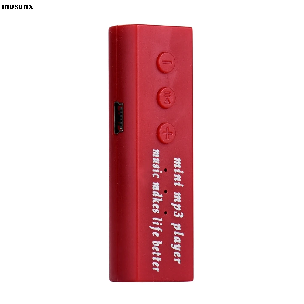 Mosunx Hifi мини USB клип цифровой Mp3 музыкальный плеер Поддержка 16 Гб SD TF карта Прямая