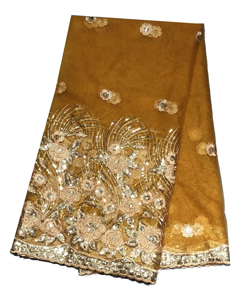 Франция Нигерия блестящая кружевная ткань 2019 высокого качества африканский