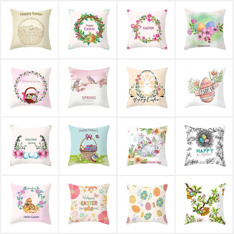 Пасхальное украшение для дома Fuwatacchi наволочка подушки яйца пасхальные кролики с