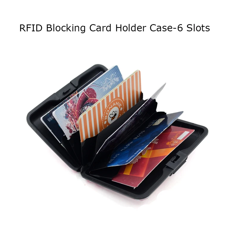BONAMIE блокирующий RFID алюминиевый кошелек держатель для визиток кредитных карт