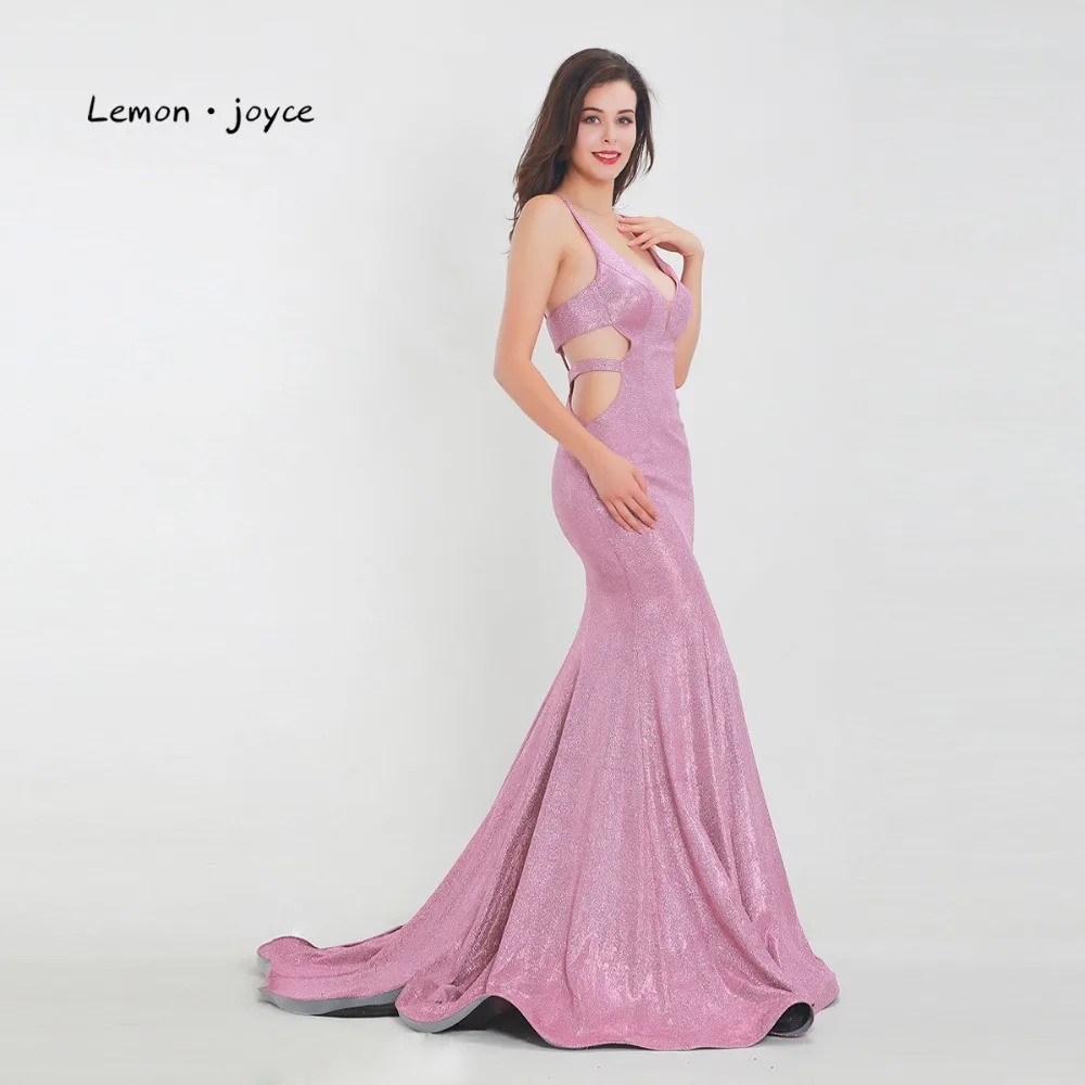 Женское вечернее платье Lemon joyce светло-Фиолетовое простое длинное без рукавов с
