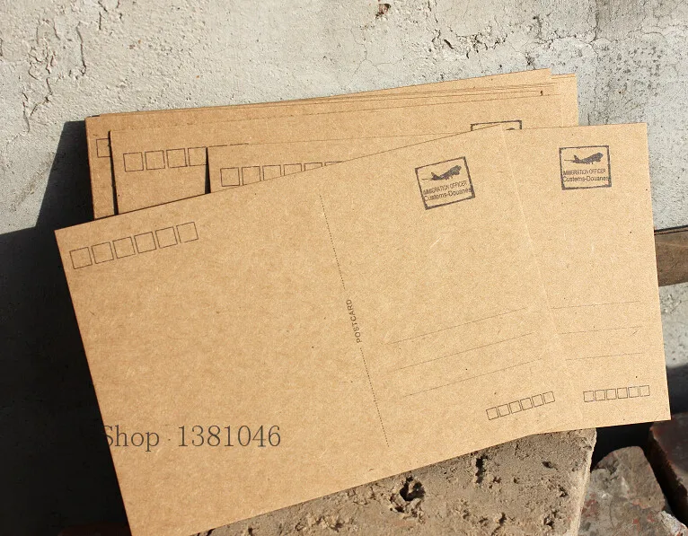 Толщина 250gsm крафт Бумага открытка пустая белая Почтовые открытки 10/50/100 вы